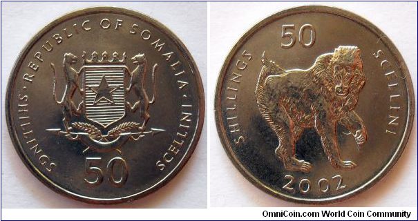 50 shillings (scellini). 2002, Mandril