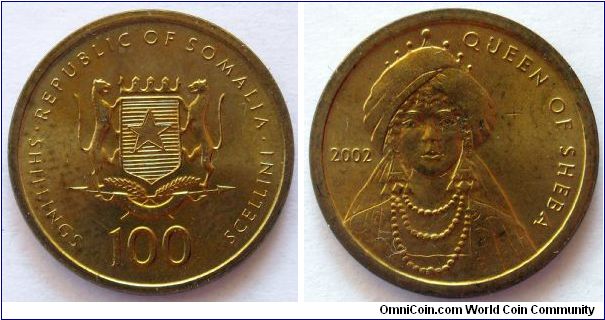 100 shillings (scellini). 2002, Queen of Sheba