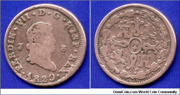 8 maravedi.
King Ferdinand VII (1813-1833).


Cu.