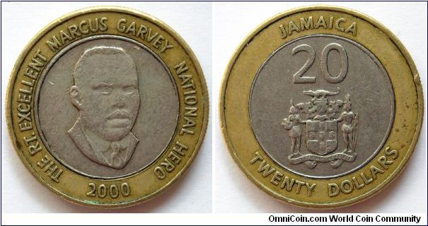 20 dollars.
2000, Marcus Garvey
(1887-1940)