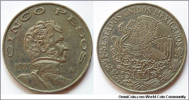 5 pesos.
1976