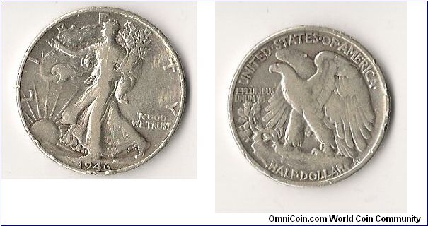 Walking Liberty Half Dollar (Coin Roll Hunting)