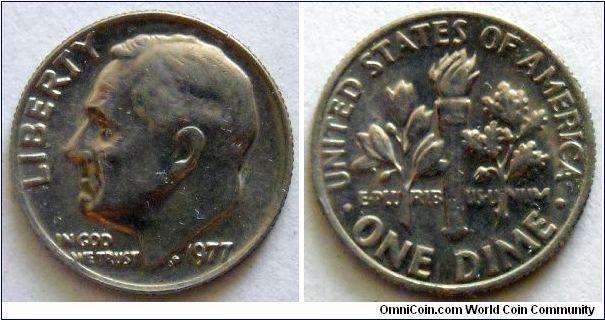 1 dime.
1977, (Philadelphia Mint)