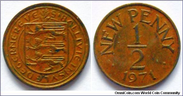 1/2 new penny.
1971