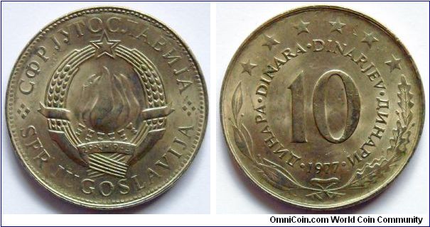 10 dinara.
1977