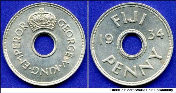 Penny.
George V (1910-1936).
Mintage 480,000 units.


Cu-Ni.