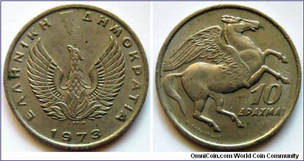 10 drachmai.
1973