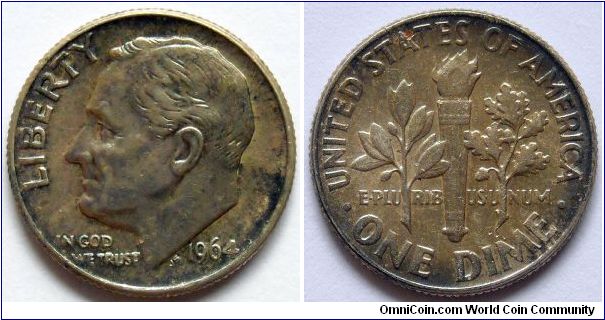 1 dime.
1964