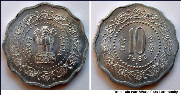 10 paise.
1982, (Mint Hyderabad)