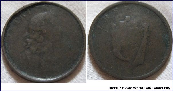 Davis 43 1806 dublin st patricks token penny