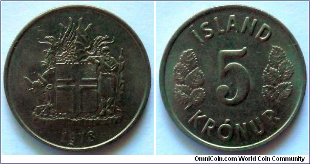 5 kronur.
1973