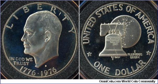 1976 Eisenhower proof dollar. Love it.