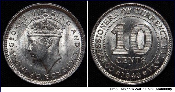 2.7100 gram, 0.5000 Silver 0.0436 oz. ASW. Obv: Crowned head of King George VI Rev: Value within beaded circle Mintage: 5,000,000. UNC with minor bag marks, around MS62.