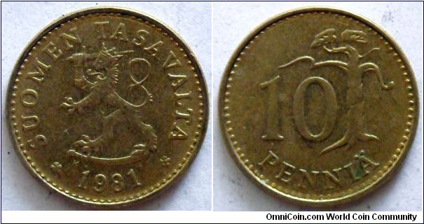 10 pennia.
1981