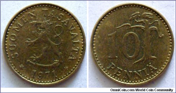 10 pennia.
1971