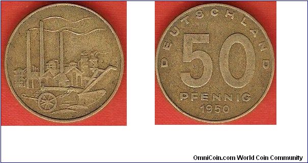 German Democratic Republic
50 pfennig
aluminum-bronze