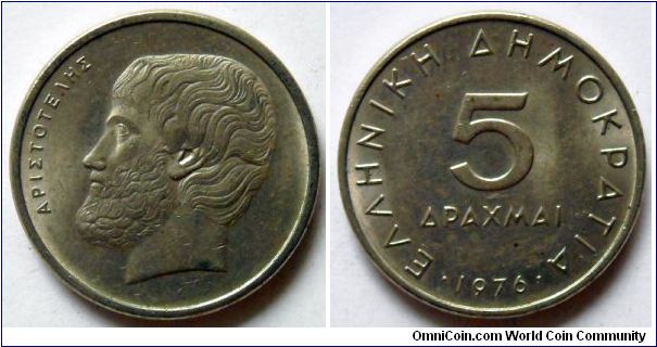 5 drachmai.
1976