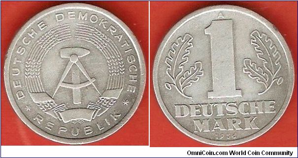 German Democratic Republic
1 deutsche mark
aluminum