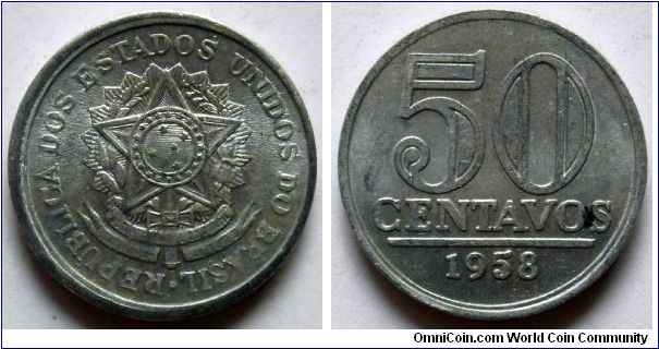 50 cebtavos.
1958