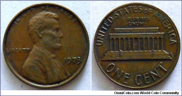 1 cent.
1973 (Philadelphia Mint)