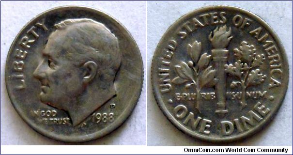 1 dime.
1988 (P)