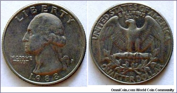 quarter dollar.
1988 (P)