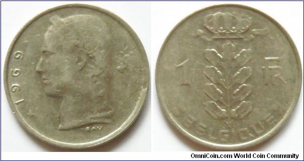 1 franc.
1969, Belgique