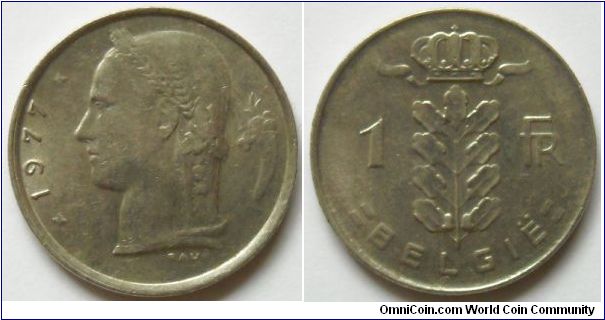 1 franc.
1977, Belgie