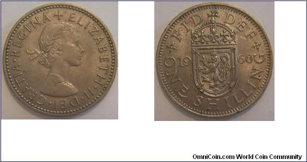 1960 Scottish reverse shilling - Great Britain