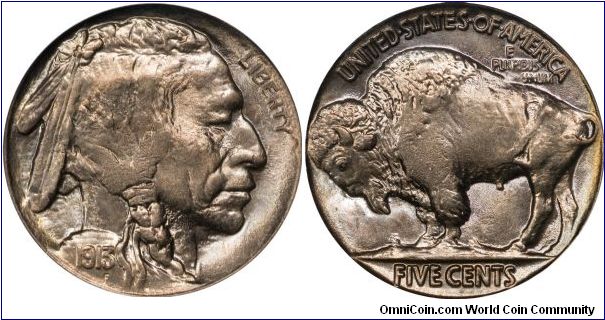 Buffalo 1913 Type 2 PCGS-MS65.