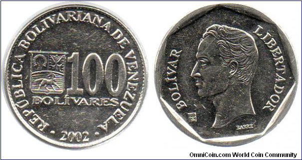2002 100 Bolivares