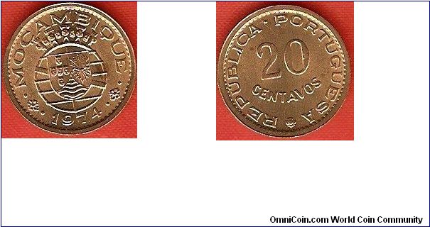 Portuguese Colony
20 centavos
reduced size
bronze