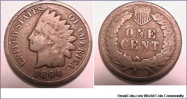 indian Head Cent, Bronze, G-6