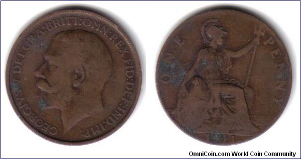 Great Britain, 1 Penny, 1911