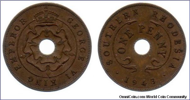 Southern Rhodesia 1943 penny