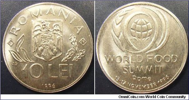 Romania 1996 10 lei, commemorating the world food summit.