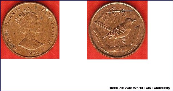 1 cent
Elizabeth II
Great Caiman Thrush
bronze plated steel