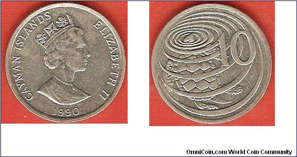 10 cents
Elizabeth II
Green turtle surfacing
copper-nickel