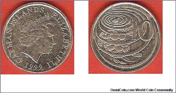 10 cents
Elizabeth II by Ian Rank-Broadley
Green turtle surfacing
nickel clad steel