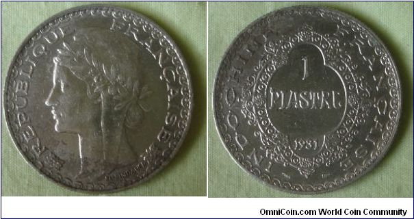 KM# 19 PIASTRE
20.0000 g., 0.9000 Silver 0.5787 oz. ASW Obv: Laureate head
left Rev: Denomination and date within keyhole shape wreath
Mintage: 16,000,000