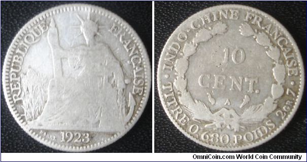 KM# 16.1 10 CENTS
2.7000 g., 0.6800 Silver 0.0590 oz. ASW Obv: Liberty seated, date below Rev: Denomination within wreath Rev. Leg.: TITRE
0.680 POIDS 2 GR. 7
Mintage:21,755,000