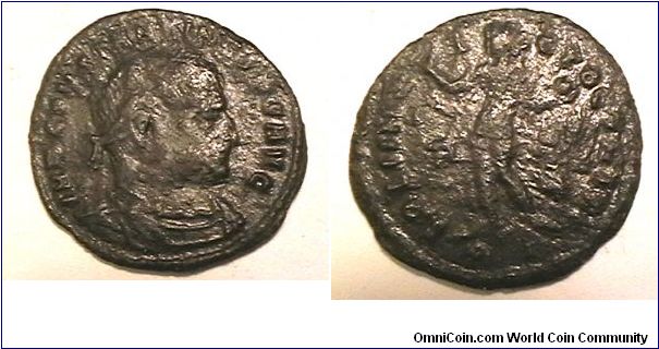 Emperor Constantine I 
307-337 AD,
IMP CONSTANTINVS PF AVG, SOLI INVICTO COMITI, AL (Alexandria mint)