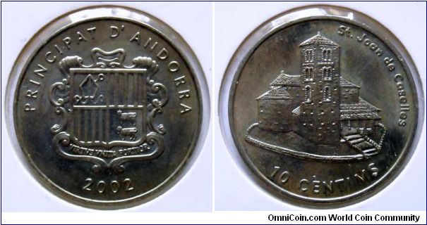 10 centimes.
2002, St. Joans de Caselles.