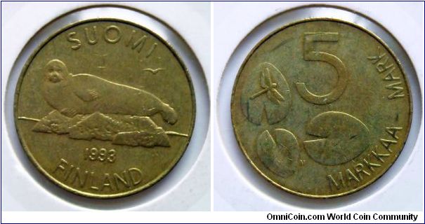 5 markkaa.
1993