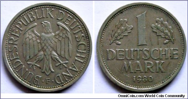 1 mark.
1980, Minmark (F)
Stuttgart