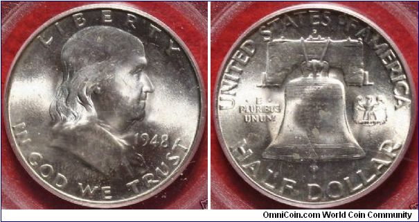 1948-D Silver Franklin Half $, PCGS-MS65.