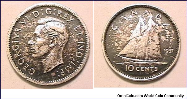 10 cents, .800 silver