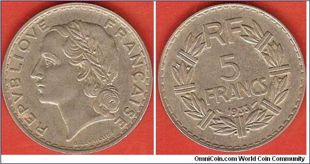 Third Republic
5 francs
nickel
designer: Lavrillier