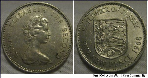 1968 5 pence, lustrous