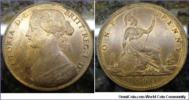 Victoria, Bronze Penny. Fr 10 dies 2 + D. UNC good lustre.            PROVENANCE:  Ex Slaney Collection, Spink (London) 15th. May 2003, lot 281